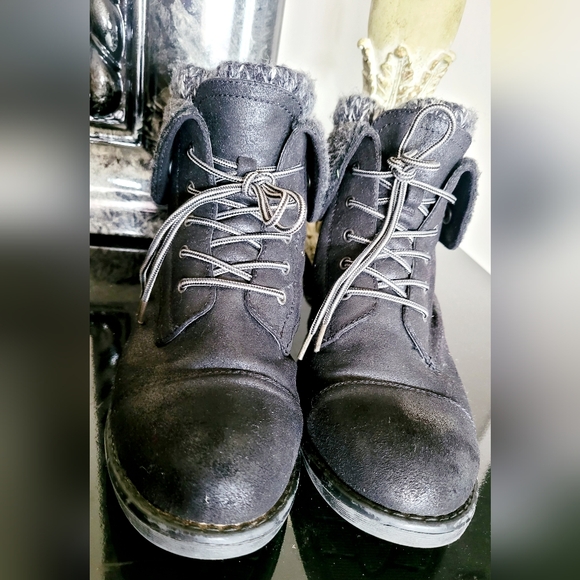 Cliffs White Mountain Duena Women Hiking/Moto Knit Sweater Sock Boots Black 8.5 - Picture 8 of 16